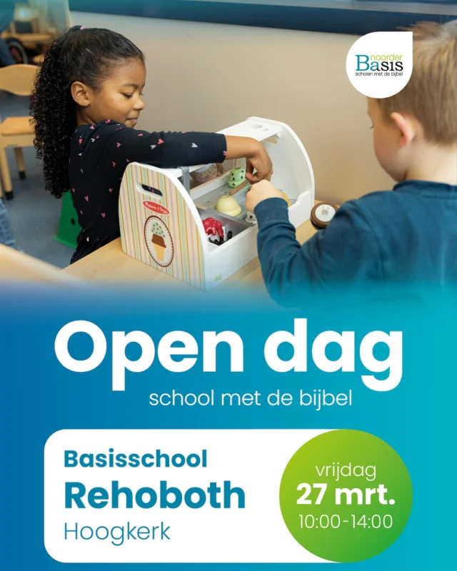 📅 Zet 27 maart in je agenda!Van 10.00 tot 14.00 uur ben je van harte welkom om sfeer te proeven op onze school tijdens de open dag.☕ Om 10.00 uur staat koffie, thee en limonade voor jullie klaar🎲 Er is ruimte voor de kinderen om in te kleuren, te puzzelen of even lekker te bewegen in het speellokaal. 👀 leerlingen van groep 7/8 lopen graag met jullie door de school om van alles te vertellen en uit te leggen hoe we werken en leren.🙏 We vertellen graag hoe wij ons geloofsonderwijs vormgeven.💬 Onze leerkrachten beantwoorden graag al je vragen🤗 We kijken ernaar uit om je te ontmoeten!#NoorderBasis #scholenmetdebijbel #opendag